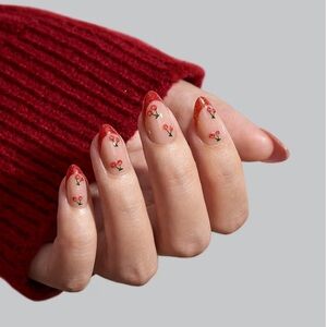 btartbox 𖤓 cherry press on nails. nib.